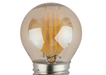 Лампа светодиодная филаментная ЭРА E27 9W 4000K золотая F-LED P45-9w-840-E27 gold Б0047031