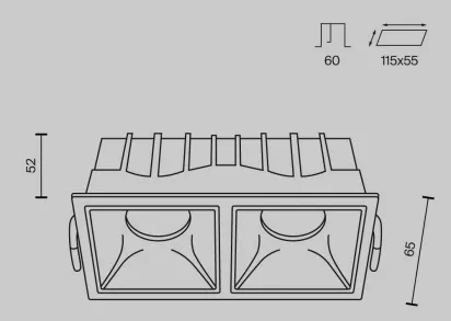 Встраиваемый светильник Maytoni Alfa LED DL043-02-10W3K-D-SQ-WB