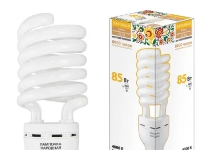 Лампа люминесцентная TDM Electric Народная E40 85W 4000K матовая SQ0347-0044