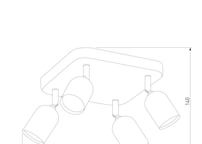 Спот TK Lighting 3307 Top Black Gold