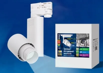 Трековый светодиодный светильник Uniel ULB-M09H-36W/4000К/AC White UL-00004078