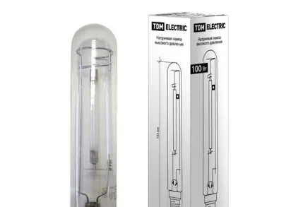 Лампа натриевая высокого давления TDM Electric E40 100W 2100K прозрачная SQ0325-0027