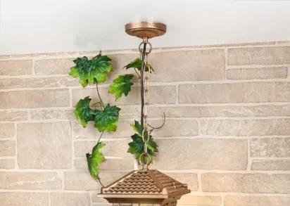 Уличный подвесной светильник Elektrostandard Corvus H черное золото GL 1021H a043654