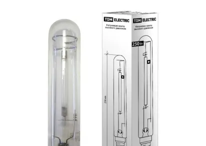 Лампа натриевая высокого давления TDM Electric E40 250W 2100K прозрачная SQ0325-0004
