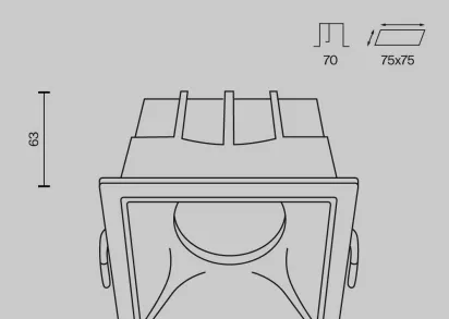 Встраиваемый светильник Maytoni Alfa LED DL043-01-15W4K-D-SQ-WB