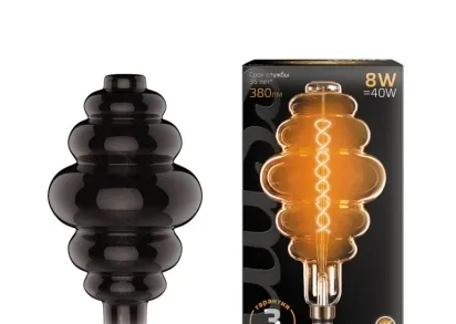 Лампа светодиодная филаментная Gauss E27 8W 2700K серая 159802008