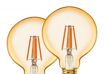 Набор светодиодных филаментных диммируемых ламп (2 шт.) Eglo E27 6W 2200K янтарь 11784