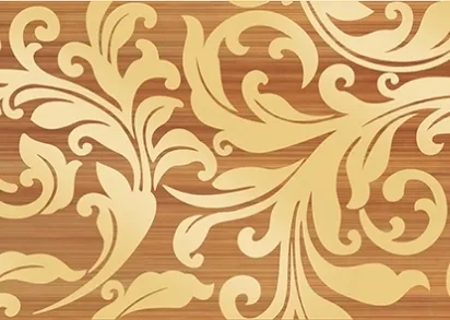 Плитка Декор Ампир бежевый темный 25х50