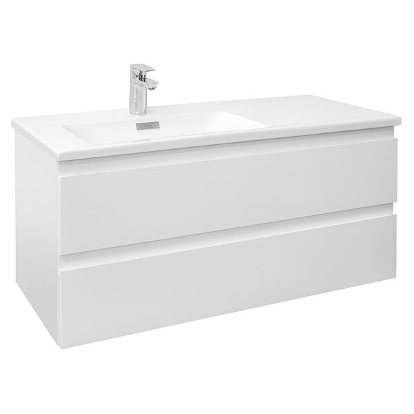 Тумба под раковину Jacob Delafon Madeleine EB2054-J51, 100 см, матовая белая, левая